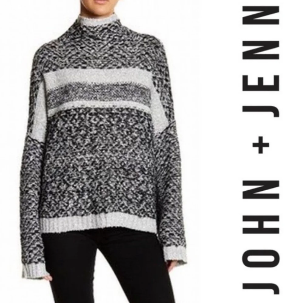 John + Jenn Oversized Mockneck Sweater Women's Size XL - Picture 1 of 11